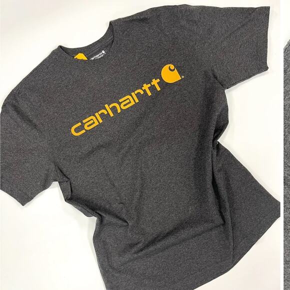 Carhartt  Short Sleeve Logo Graphic TShirt Size XL In Grey Original Fit - Picture 1 of 9